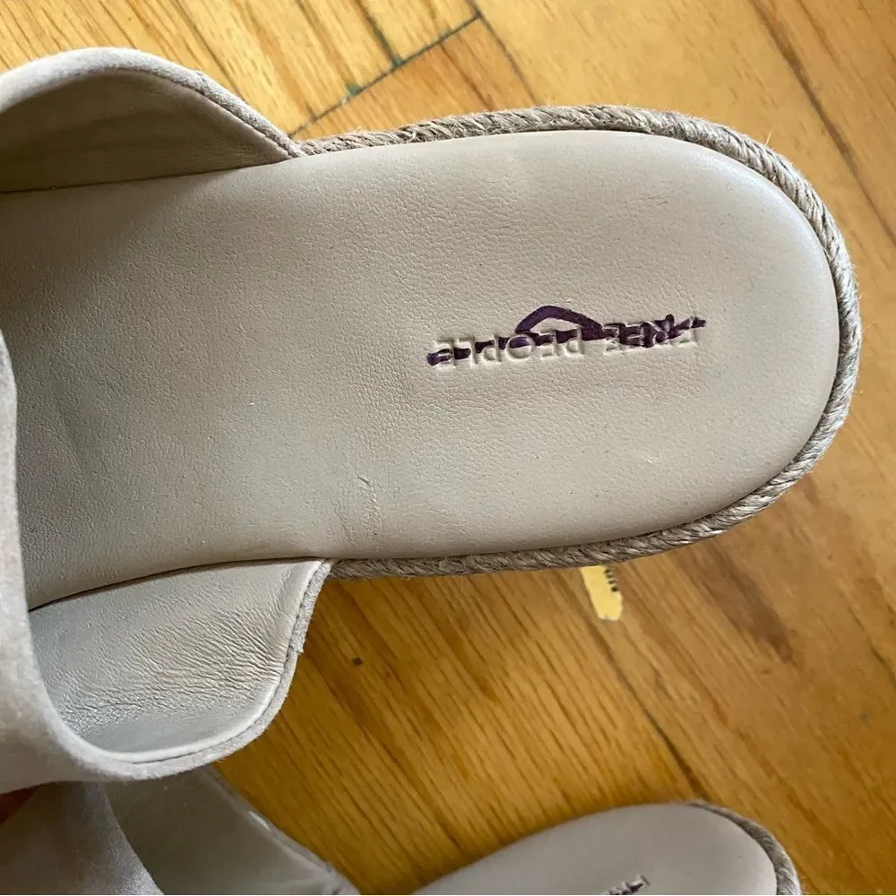 Free People Santorini Platform sandals wedges shoes slides suede Sz 10